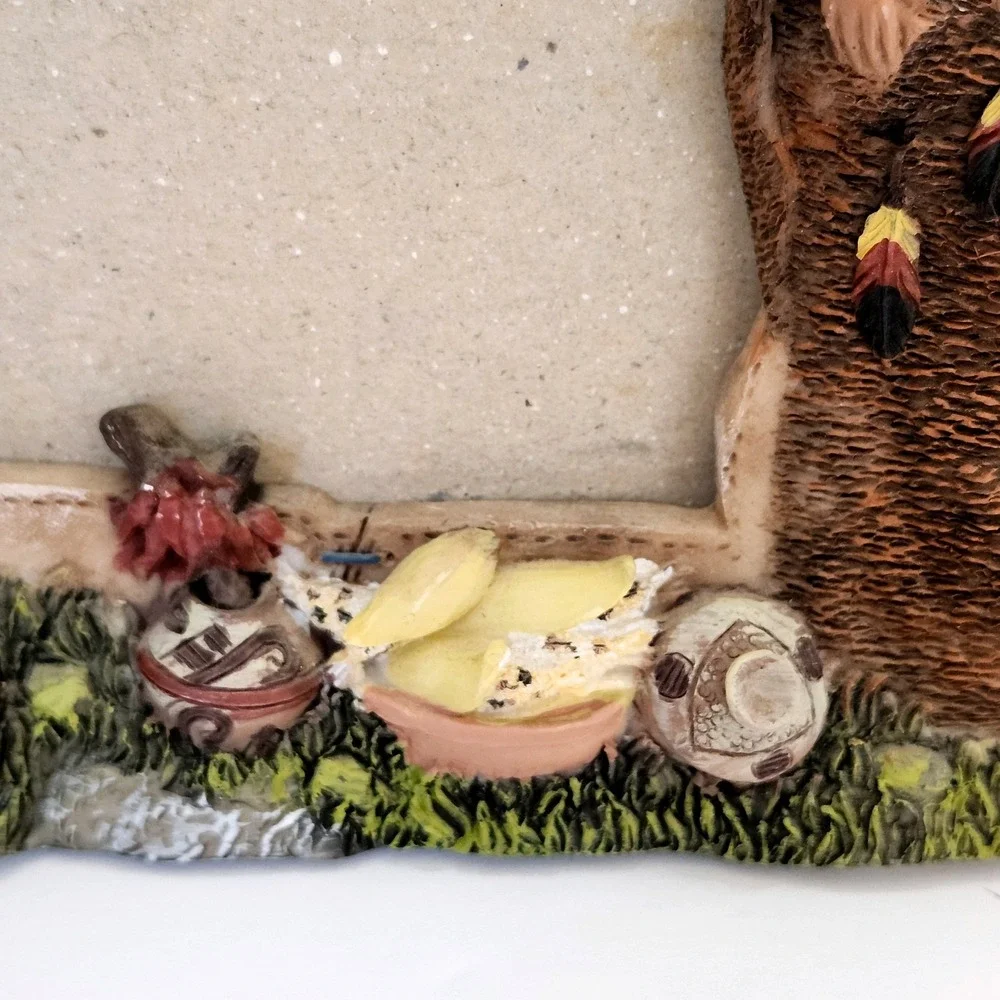 Vintage Native American 3.5x5 Resin‎ Picture Frame NO GLASS Designspirations